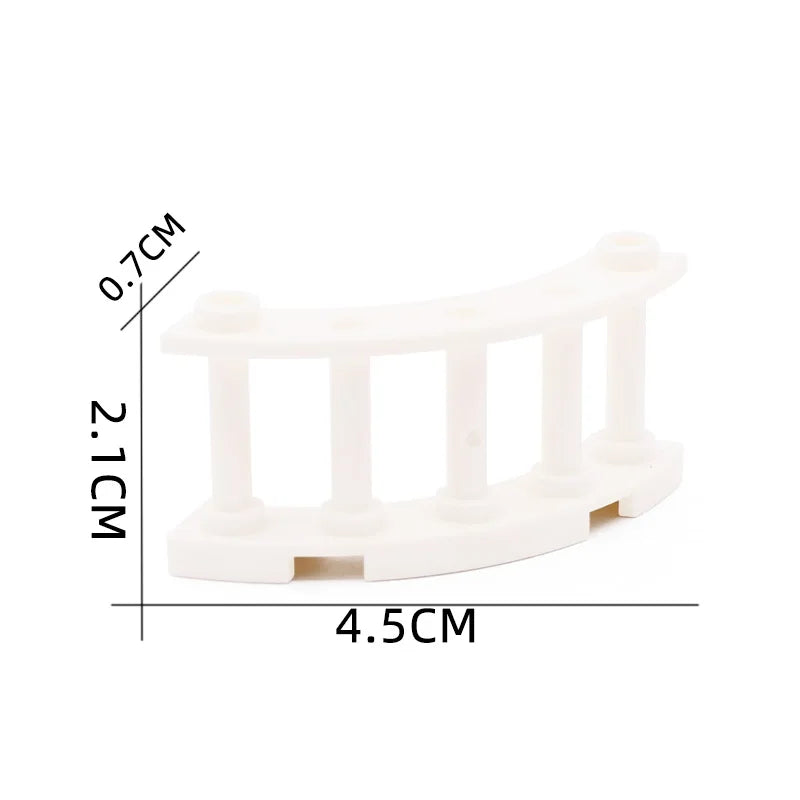 Marumine 30PCS MOC Bricks City Fence Accessories Railing Stairs House Pieces Garden Military Building Blocks Parts 30056 33303