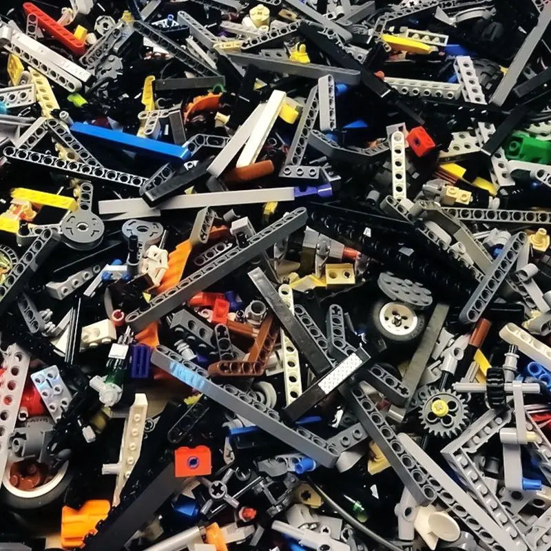 100g Sorted Lot Random High-tech Brick Parts Multicolour Axle Pin Connectors Assmble Particles Building Blocks 32034 32014 Toy