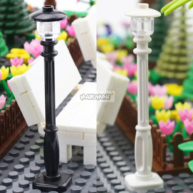 Marumine 30PCS MOC Bricks City Fence Accessories Railing Stairs House Pieces Garden Military Building Blocks Parts 30056 33303