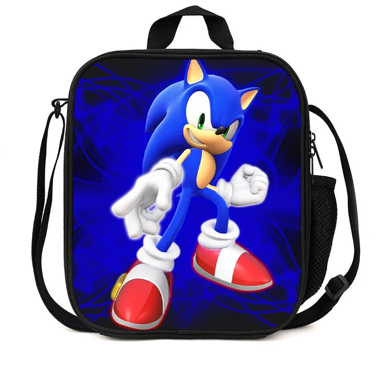 Sonic with Compartments Primary and Middle Students Schoolbag Sport Backpack Boy Girls Anime kawaii Cartoon School Bag Mochila