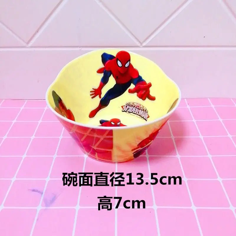 Marvel Spiderman creative cartoon animation picture for boys and girls, light, strong, fall-resistant and durable tableware set