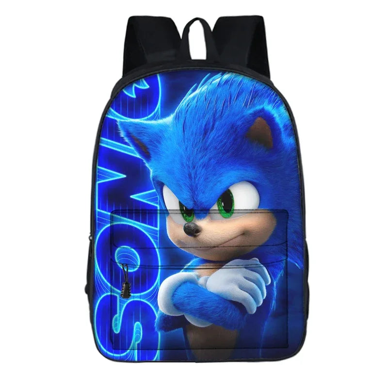 Sonic with Compartments Primary and Middle Students Schoolbag Sport Backpack Boy Girls Anime kawaii Cartoon School Bag Mochila