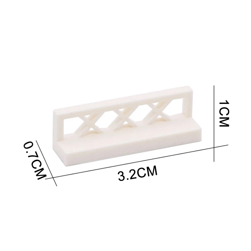 Marumine 30PCS MOC Bricks City Fence Accessories Railing Stairs House Pieces Garden Military Building Blocks Parts 30056 33303