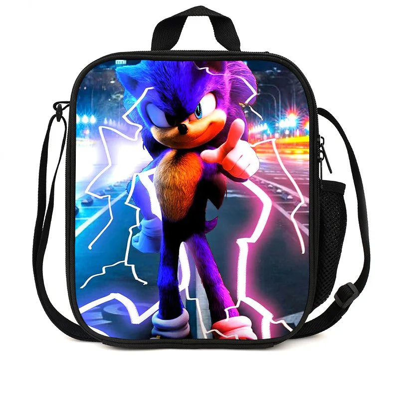 Sonic with Compartments Primary and Middle Students Schoolbag Sport Backpack Boy Girls Anime kawaii Cartoon School Bag Mochila