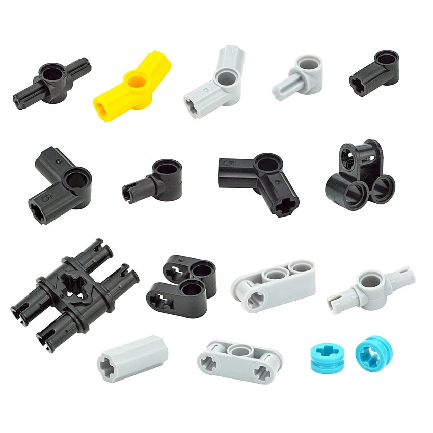 100g Sorted Lot Random High-tech Brick Parts Multicolour Axle Pin Connectors Assmble Particles Building Blocks 32034 32014 Toy