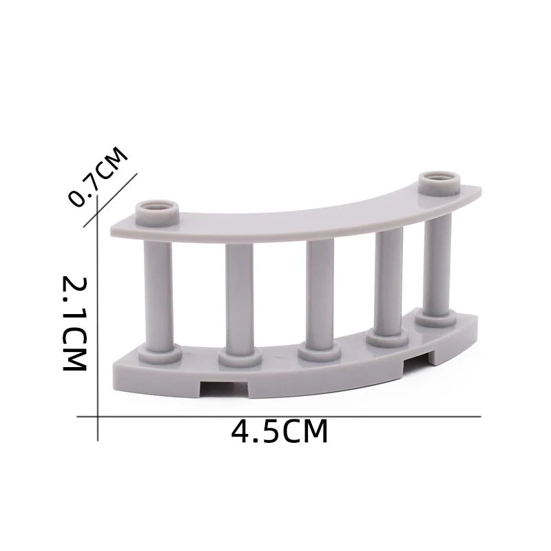 Marumine 30PCS MOC Bricks City Fence Accessories Railing Stairs House Pieces Garden Military Building Blocks Parts 30056 33303