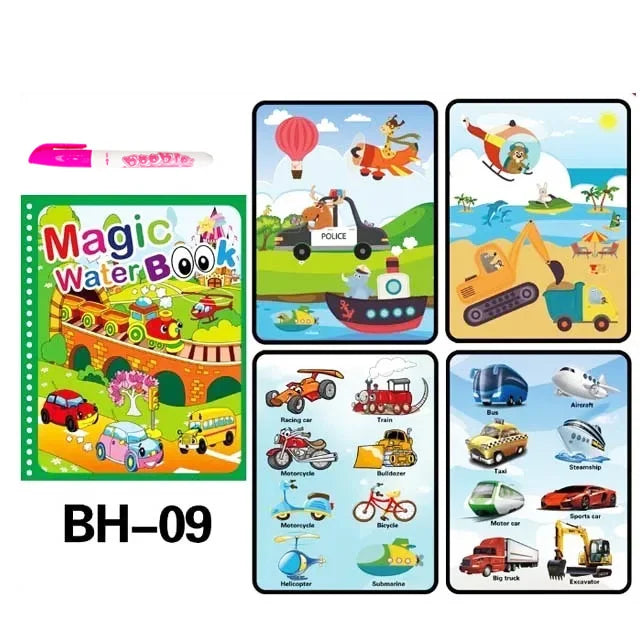 Montessori Toys Magic Water Drawing Book Kids Educational Games Paintings Children Coloring for Babies From 1 Year to 3 Toys