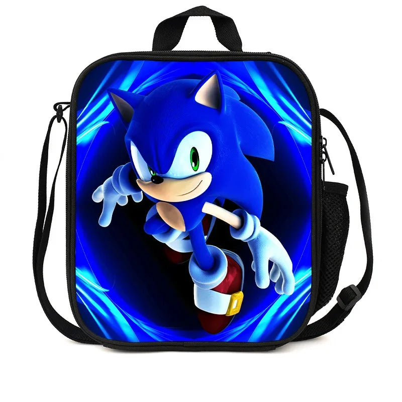 Sonic with Compartments Primary and Middle Students Schoolbag Sport Backpack Boy Girls Anime kawaii Cartoon School Bag Mochila