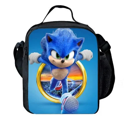 Sonic with Compartments Primary and Middle Students Schoolbag Sport Backpack Boy Girls Anime kawaii Cartoon School Bag Mochila