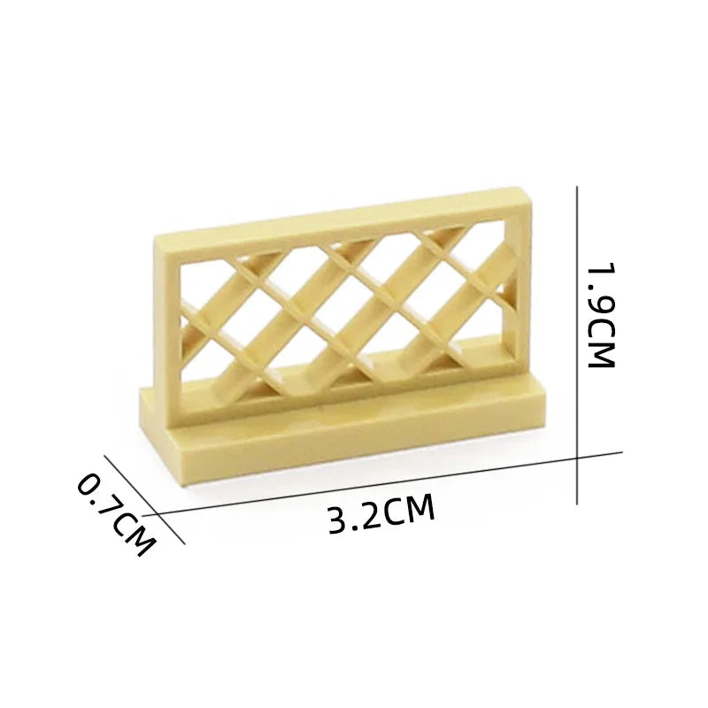 Marumine 30PCS MOC Bricks City Fence Accessories Railing Stairs House Pieces Garden Military Building Blocks Parts 30056 33303