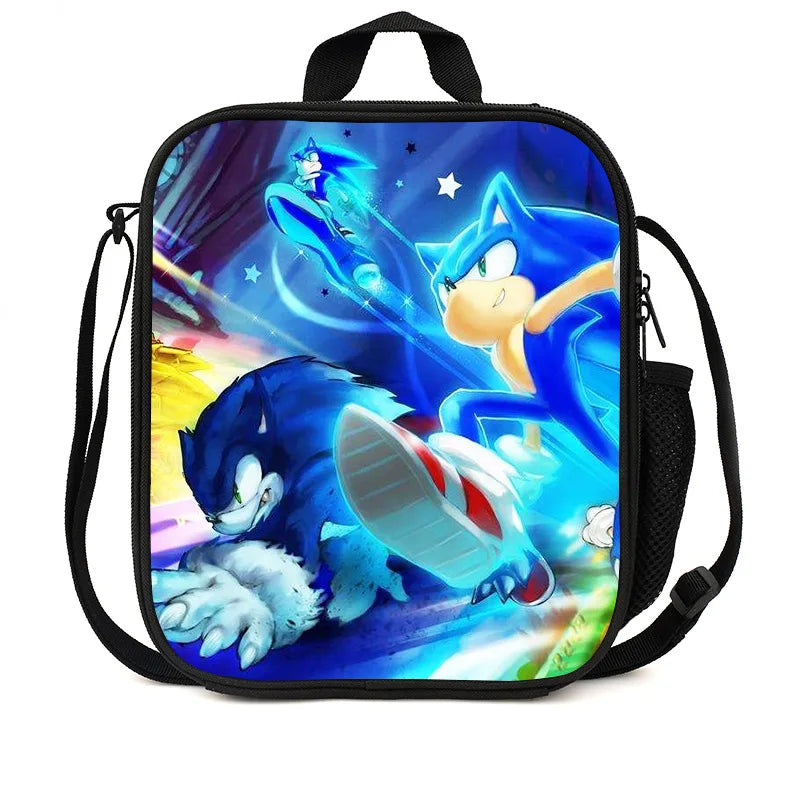 Sonic with Compartments Primary and Middle Students Schoolbag Sport Backpack Boy Girls Anime kawaii Cartoon School Bag Mochila