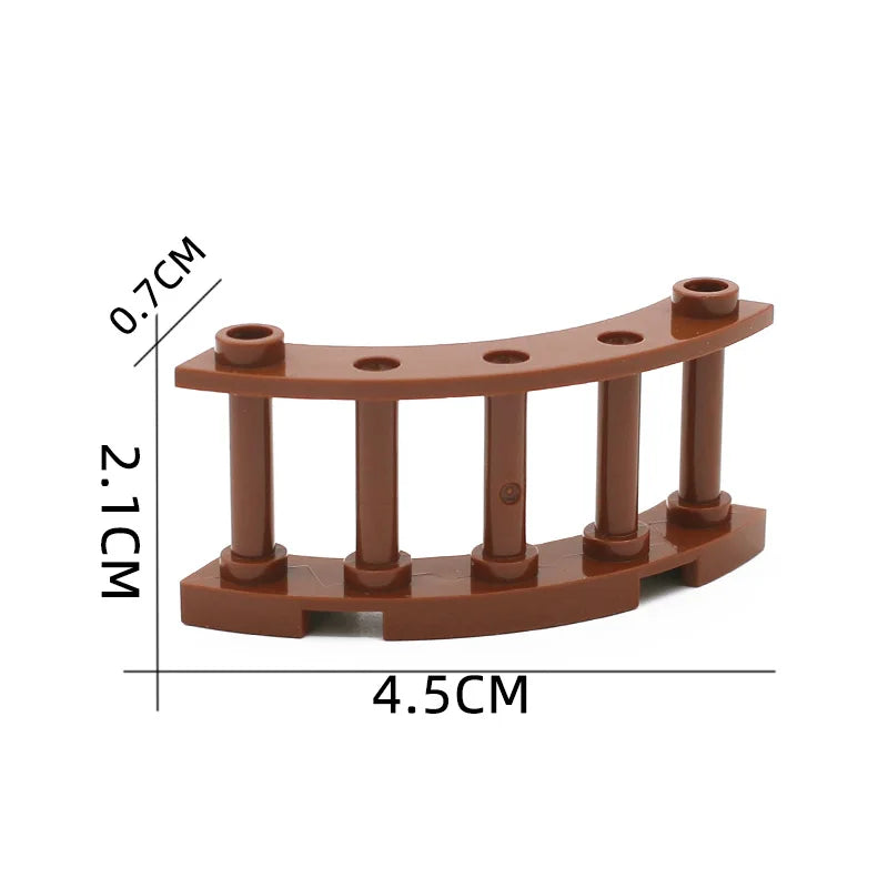 Marumine 30PCS MOC Bricks City Fence Accessories Railing Stairs House Pieces Garden Military Building Blocks Parts 30056 33303