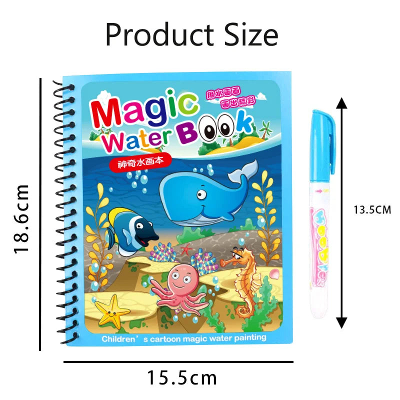 Montessori Toys Magic Water Drawing Book Kids Educational Games Paintings Children Coloring for Babies From 1 Year to 3 Toys