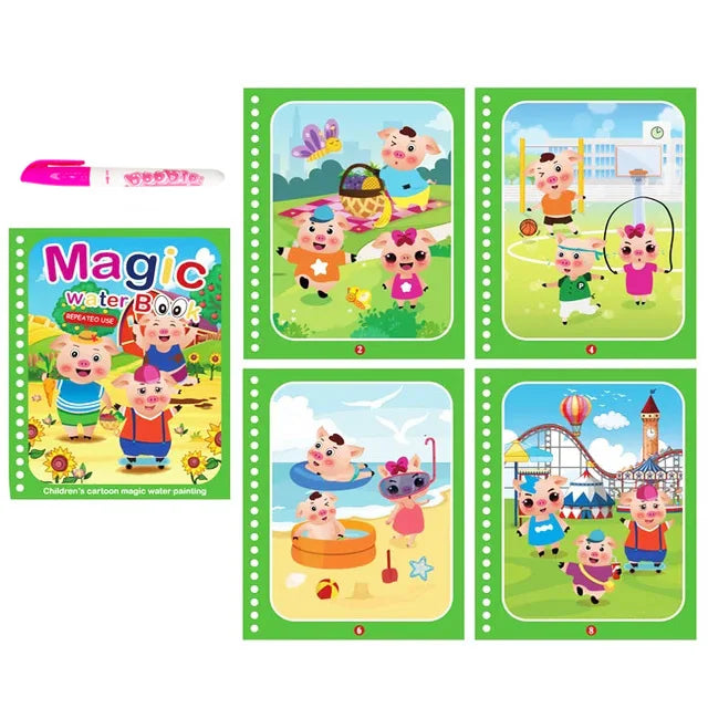 Montessori Toys Magic Water Drawing Book Kids Educational Games Paintings Children Coloring for Babies From 1 Year to 3 Toys