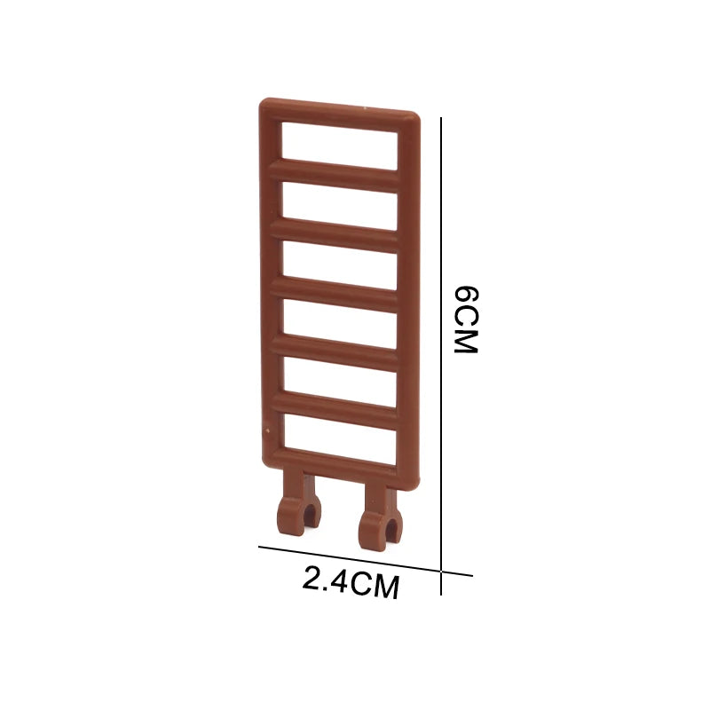 Marumine 30PCS MOC Bricks City Fence Accessories Railing Stairs House Pieces Garden Military Building Blocks Parts 30056 33303